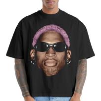 Dennis Rodman Streetwear Dėžutės formos marškinėliai, Y2K marškinėliai, opium marškinėliai, grafiniai marškinėliai, oversized marškinėliai, vintažiniai krepšinio marškinėliai, unisex dėžutės formos marškinėliai 2XL gray