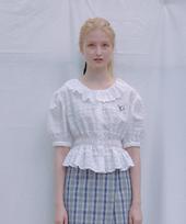 Near And Dear Vivi Lace Shirring Blouse_White White/Free