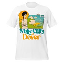 Retro White Cliffs T-Shirt: UK Landmark Graphic Tee S