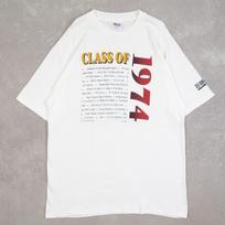 Hanes Vintage Class Of 1974 Single Stitch T-Shirt X-Large Men's 1990s USA Made White Collegiate 4XL