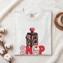 Retro Camera Shirt St. Valentine's Day Snapshot Gift Women Sketch Tee Camera T-Shirt Valentine Fan Illustrated Tshirt Photo Graphic Line Art 4XL
