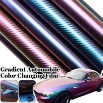 3D anglies pluošto vinilo automobilio kėbulo apvyniojimo plėvelė motociklo automobilio lipdukas automobilio modeliavimo veidrodėlis Telefonas nešiojamasis kompiuteris „pasidaryk pats“ lipduko gradiento dekoras 152x30cm