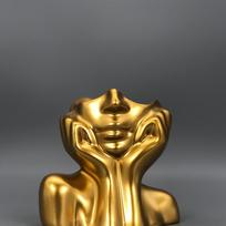 Resin Vase Gold White Black Human Body Shaping Art Flower Planter Personalized And Creative Home Decoration Handicrafts Ornament auksas