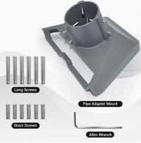 Starlink Gen 3/4 Mounting Bracket, Rustproof Metal Roof/Eave Base with Complete Installation Hardware pilka spalva