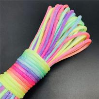 Camping Parachute Lanyard Rainbow Paracord Rope Rainbow Colors Cord Rope DIY Survival Bracelet A