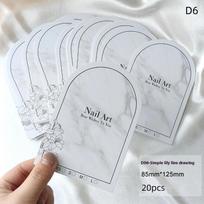 20 Sheets Press On Nail Bottom Flower Pattern Cardboard Photo Prop Handmade False Nail Art Tips Display Show Card Manicure Tools D06