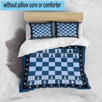 Chess Opening Strategy 3pcs Bedding,Including 1pc Duvet Cover And 2pcs Pillowcases Perfect for Christmas,Ideal for Bedroom, Dormitory 135cm*200cm