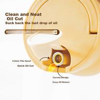 Shuke Peanut Oil Dispenser, Kitchen Use, Non-Drip, Food-Grade Optimized Bottle for Soy Sauce, Vinegar, Condiments
