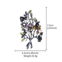 Weiman Retro Antique Tin Color Pearl Camellia Flower Brooches Luxury Women Silver Plated Alloy Customize Designer Brooch Pins XD825433 balta