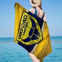 Oxford United Crest Microfiber Beach Towel, Lightweight And Quick-Dry, for Summer Travel, Beach Essential, Swimming Pool 70cmx140cm(27x55inch)