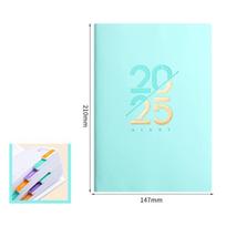 Journal Notebook Yearly Customizable Binder Wood Digital Ramadan Dashboard Planners Fitness Book Year 2025 Goal Planner (as the picture,21.2*14.3cm&A5)