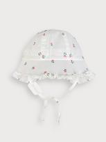 Moimoln Frambonet Brim Hat Cute Bonnet Style Sun Protection Cap for Babies and Toddlers Soft Comfort Korean Childrens Wear 42 beveik baltos spalvos