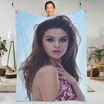 Soft Warm Blanket Travel Selena Gomez Bedding Throws Music Singer Flannel Bedspread Couch Bed Funny Sofa Bed Cover Size: 75*100cm, Weight: 230 GSM