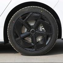 4Pcs Wheel Hub Sticker Covers for BYD For SEAL EV 2023 Stylish Accessories to Protect Against Dirt and Scratches anglies pluošto juodos spalvos