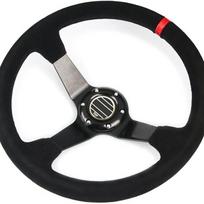 350MM Racing R345 Drift Suede Leather Steering Wheel Rally Deep Dish Car Sport Steering Wheel JDM Racing Sim Game Steering Wheel R345 RD