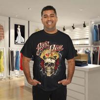 Raw Deal Skull Playing Cards Graphic TShirt S