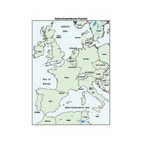 Sieninis žemėlapio plakatas klasės ir namų biuro dekoravimui, detali edukacinė geografijos lentelė su šalimis ir miestais, be rėmo  A2-42*59cm / Canvas white