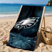 Philadelphia Eagles Night Game Beach Towel, Quick-drying, Easy to Care for, Suitable for Both Fitness and Beach Vacations,Sports Essential 70cmx140cm(27x55inch)