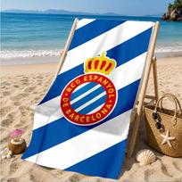 Real Sociedad Crest Design Beach Towel, Quick-drying, Easy to Care for, Suitable for Both Fitness and Beach Vacations,Sports Essential 70cmx140cm(27x55inch)