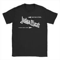 Naujiena Judas Priest British Steel Asfalto Marškinėliai Vyriški Apvalia Kaklo Marškinėliai Grupės Muzika Trumpomis Rankovėmis Marškinėliai 4XL 5XL 6XL Drabužiai S įvairiaspalvis