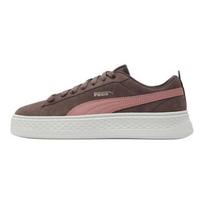 PUMA Smash Platform Women Fashion Versatile Low Top Skate Shoes Brown Pink 366488-18 35.5