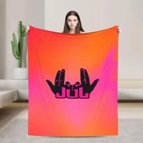 Raperio muzikos JUL pledas Super minkštas raštuotas pliušinis pledas lauko iškylai Flanelinis lovatiesė Lovos užvalkalas 75X95CM