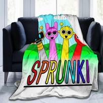 Sprunki Žaidimo flanelinis pledas Pinki Raddy Simon Juokingi mesti pledai namams 200x150cm Antklodė, 75X95CM