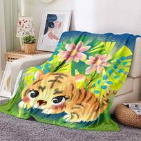 Kinų zodiako gyvūno animacinis hip-hopu spausdintas minkštas šiltas pledas svetainei miegamajam lovai sofai kampinei sofai flanelinis metamas pledas 75X95CM