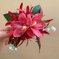 Colorful Large Flower Hairpin Bohemia Artificial Floral Hair Clip Fashion Flowers Hair Claw  Women Style 1