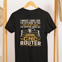 CNC Router Shirt, Woodworker Gift, Funny Machinist T-Shirt, Comfort Colors Maker Tee M