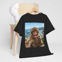 Funny Humor Monkey Meme Cool Style for Men Women Youth T-Shirt; Brainrot Ape Graphic Tee; Cute Silly Animal Shirt S