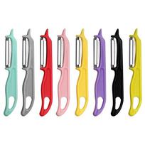 Stainless Steel Vegetable Chopper Ergonomic Handheld Mandoline Slicer Multi-Color Plastic Handle 1-Pack