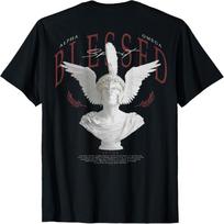 Hip Hop Urban Y2K Retro Vintage Edgy Back Print Streetwear T-Shirt S įvairiaspalvis