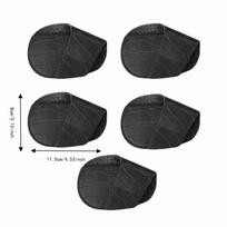 5pcs/7pcs Stitched Edges Iron Head Covers Open Ended Golf Club Head Covers  Golf Course Black 5-piece