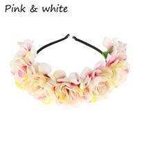 Bohemia Headdresses Princess Bride Headhoop Women Flower Headband Wedding Party Beach Headwear Mixed color