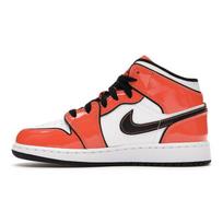 Air Jordan 1 Mid SE GS Turf Orange Kids Sneakers Black White BQ6931-802 38 red