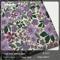 Vintažinė violetinė gėlėta žakardinė suknelė ir kosmetinė moterims 100% Polyester