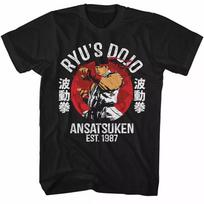 Street Fighter Ryu'S Dojo Black  T Shirt XXXL