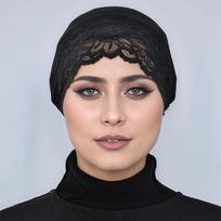 Lace Stitching Hijab Women Tube Caps Muslim Inner Hijab Solid Color Turban Lace Design Undercaps Soft Jersey Hijab Open Caps