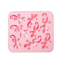 8 Cavity Gecko Theme Silicone Molds Fondant Candy Chocolate Mould Fudge Mold Cake Decorating Tools rožinė
