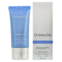 Dr Irena Eris Aquality Oil-Control Moisturizing Cream SPF 30 matinį efektą suteikiantis veido kremas, 50 ml