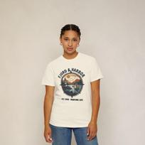 Fjord & Harbor Nautical Illustration T-shirt | Lighthouse Sailboat Maritime Life XL