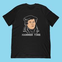 Martin Luther Hammer Time T-Shirt | Reformation Nailed It Design S