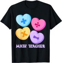 Math Hearts Valentines Tee - Funny Love Humor Shirt S