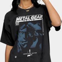Solid Snake Cotton Clothes,Unisex Metal Gear Solid T shirt, Vintage Short Sleeve Crewneck Tee,Round Collar Short Sleeve Shirt,Metal Gear Tee 2XL