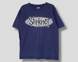 Vintage 90s Slipknot don't ever judge me surfacing single promo T-Shirt collectible American nu metal concert tour blue grape tee Large 3XL