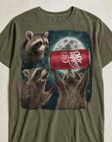 Evening Human Dr Pepper T-Shirt, Funny Raccoon Meme Tee, Sarcastic Quote Shirt, Vintage Humor T-Shirt, Quirky Raccoon Tee 2XL