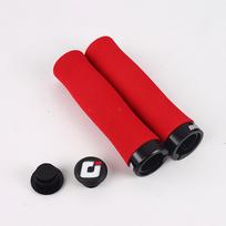 ODI MTB Bike Grip Bicycle Anti-skid Shock Absorber Road Bike Handlebar Silicone Grip Mountain Bike Accessories 1 Pair Silicone&Lockable Handlegrip raudona