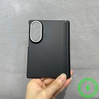 Samsung Galaxy Z Fold 8 600D anglies pluošto tekstūros magnetinio vyrio apsauginis dėklas, skirtas Magsafe belaidžiam įkrovimui, verslo dangtelis Galaxy Z Fold 8 gryna