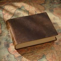 Hot Sell Manual Sketchbook 32k Retro Hardcover Leather Notebook Crazy Horse Thickening Simple Creative Stock Gift (as the picture,19x14cm)